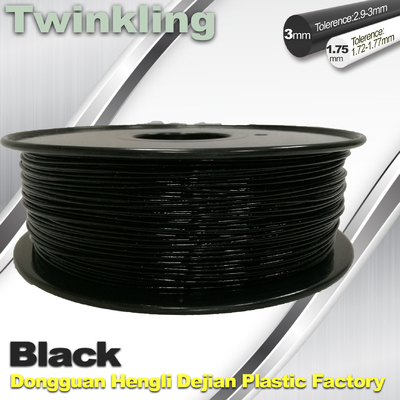 Il filamento nero di scintillio 1.3Kg del filamento 1.75mm della stampante 3D/rotola il filamento flessibile 3d