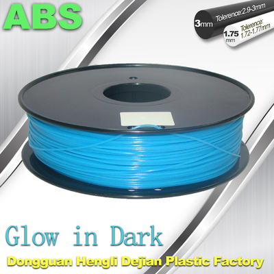 Gli ABS emettono luce nell'incandescenza scura del filamento 1,75/3mm della stampante 3d nel filamento blu scuro dell'ABS