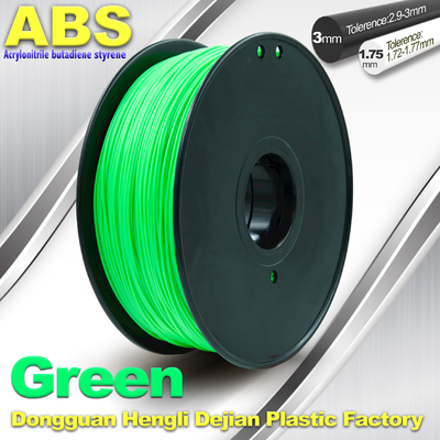Green1.75mm su misura/3.0mm 1.0KgG/filamento della stampante ABS 3D del rotolo