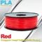 Filamente solido su ordinazione di pla di rosso materiale d'espulsione 3d 3mm/di 1.75mm