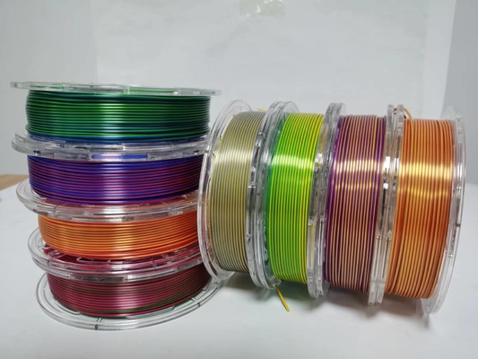 filamento doppio della stampante di colore 3d, filamento di seta, filamento di pla, filamento della stampante 3d