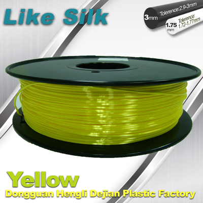Il giallo colora il composto del polimero del filamento della stampante 3D (come seta) filamento 3.0mm/di 1.75mm