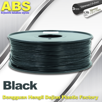 Filamento dell'ABS di Consumables della stampante di Filament 3D della stampante del nero 1.75mm /3.0mm 3D