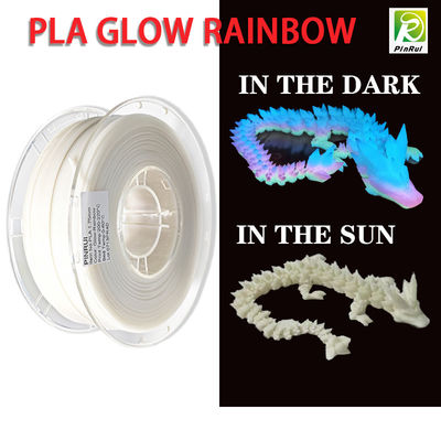 PINRUI Glow Rainbow PLA 1kg 1,75mm arcobaleno bianco stampante 3D filamento cambiare colore in plastica scura per stampante 3D