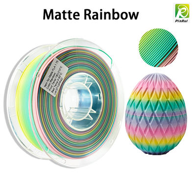Stampa 3D PINRUI Filamento PLA Matte Rainbow 1.75mm 1kg Colori multipli Adatta alla maggior parte delle stampanti FDM