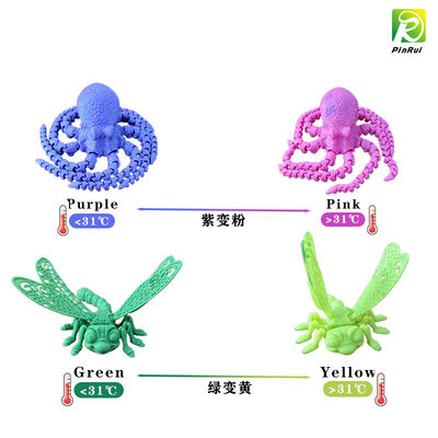Filamento di stampante 3D PINRUI, filamento PLA a cambiamento di colore a temperatura 1,75 mm, filamento di stampa 3D finemente avvolto,