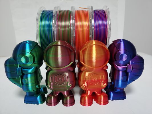 filamento di seta, filamento di pla, a tre colori, due colore, colore triplo, 3d stampante Filament 3mm/1.75mm