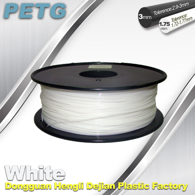 Filamento di bianco del filamento 1,75/3.0mm di termoresistenza PETG