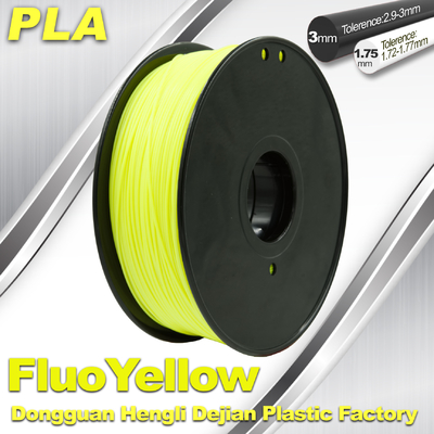 Filamento materiale di PLA di colore di giallo di fluorescenza di stampa da tavolino 3d