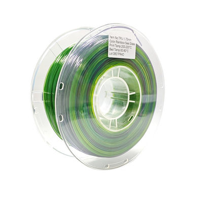 PINRUI Stampa 3D flessibile Filamento verde 8 colori 1,75 mm 3 mm 1,0 kg Tipo HP Molto flessibile ShoreA95